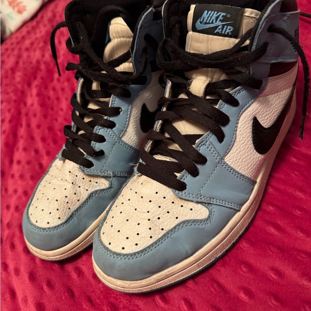 Jordan Blue and Black High-Top Sneakers - Picture 2 of 3